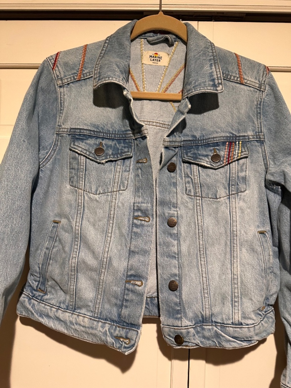 Marine Layer Embroidered denim jacket - Picture 5 of 9